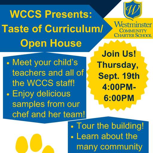 Westminster Taste of Curriculum & Open House